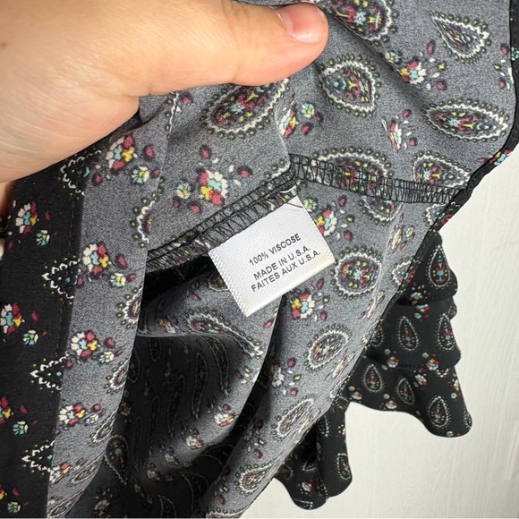 Misa Los Angeles Saskiya off the shoulder ruffle sleeve blouse black size small - Picture 7 of 11